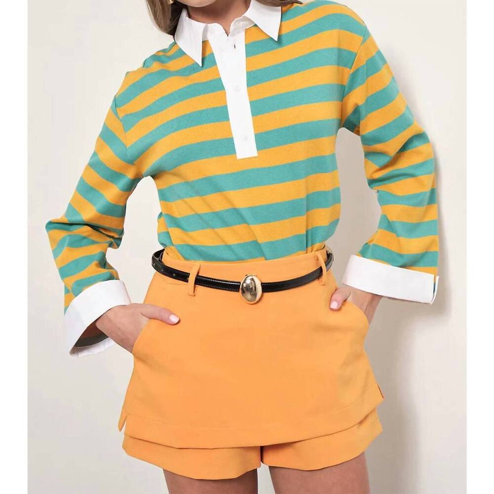 NEW MAUDE CLUB ruby layered mini skort in tangerine